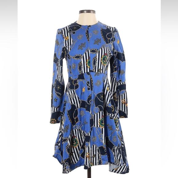 Lexus Tremont Collection rope and Anchor novelty print fit and flare dress, P s - Picture 1 of 8